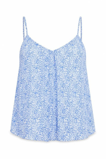 Womens UK Size S Mango Blue Basic Tank