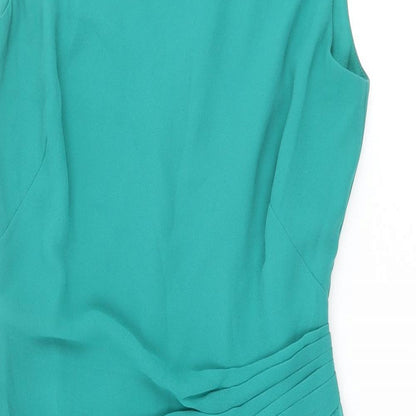 Coast Womens Green Colourblock Polyester Trapeze & Swing Size 10 Boat Neck Zip