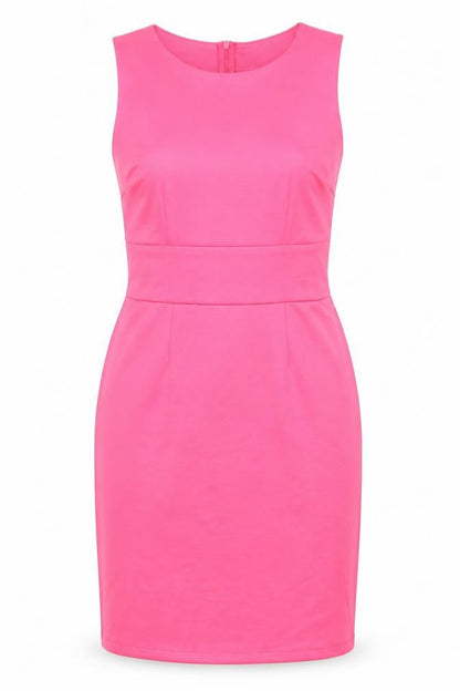 Body Flirt Womens Pink Polyester A-Line Size 10 Round Neck Zip