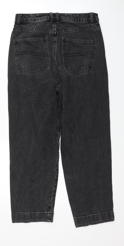 COLLUSION Womens Black Cotton Straight Jeans Size 26 in L28 in Regular Zip