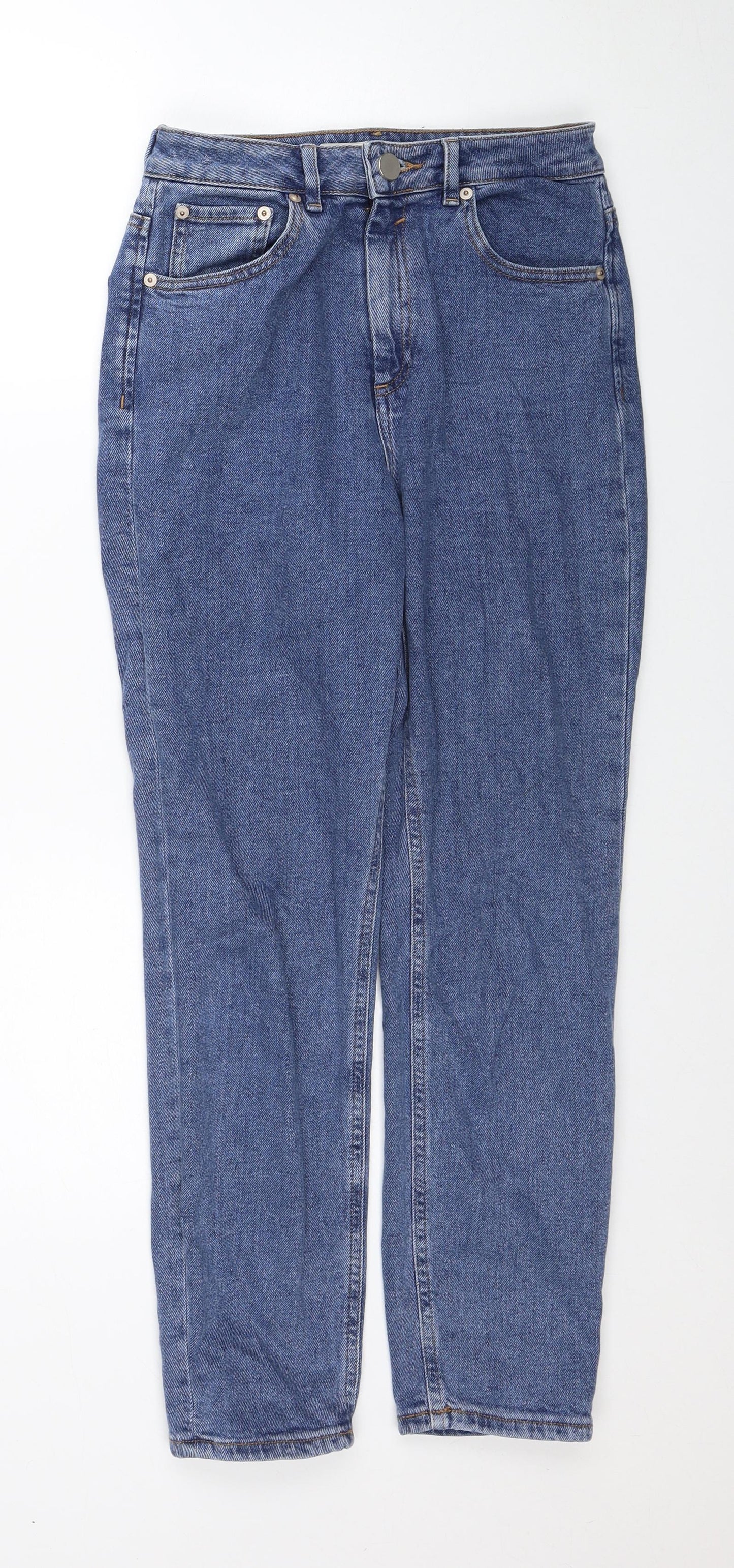 ASOS Womens Blue Cotton Straight Jeans Size 26 in L30 in Regular Zip