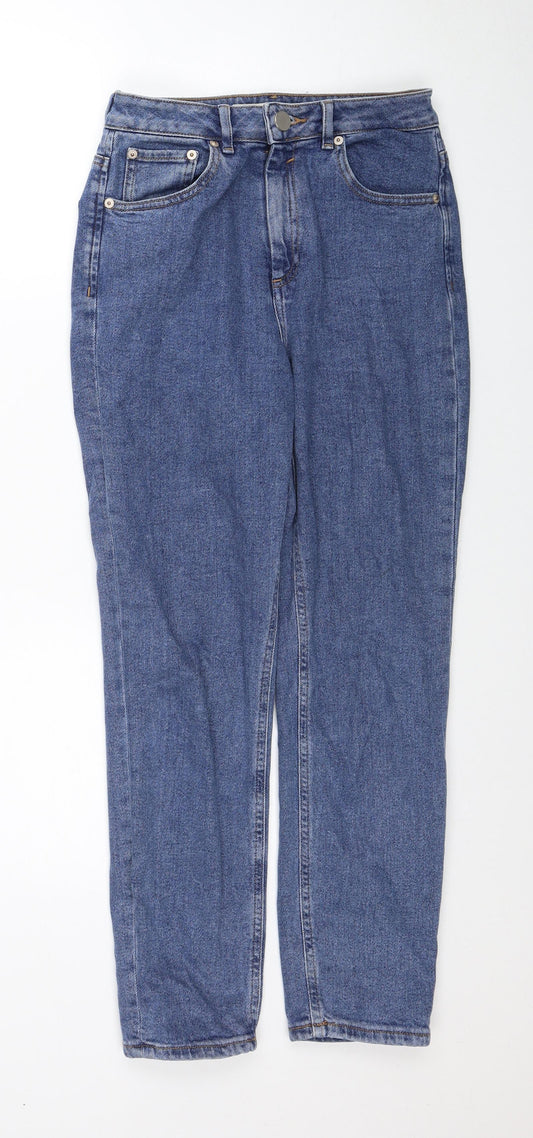 ASOS Womens Blue Cotton Straight Jeans Size 26 in L30 in Regular Zip