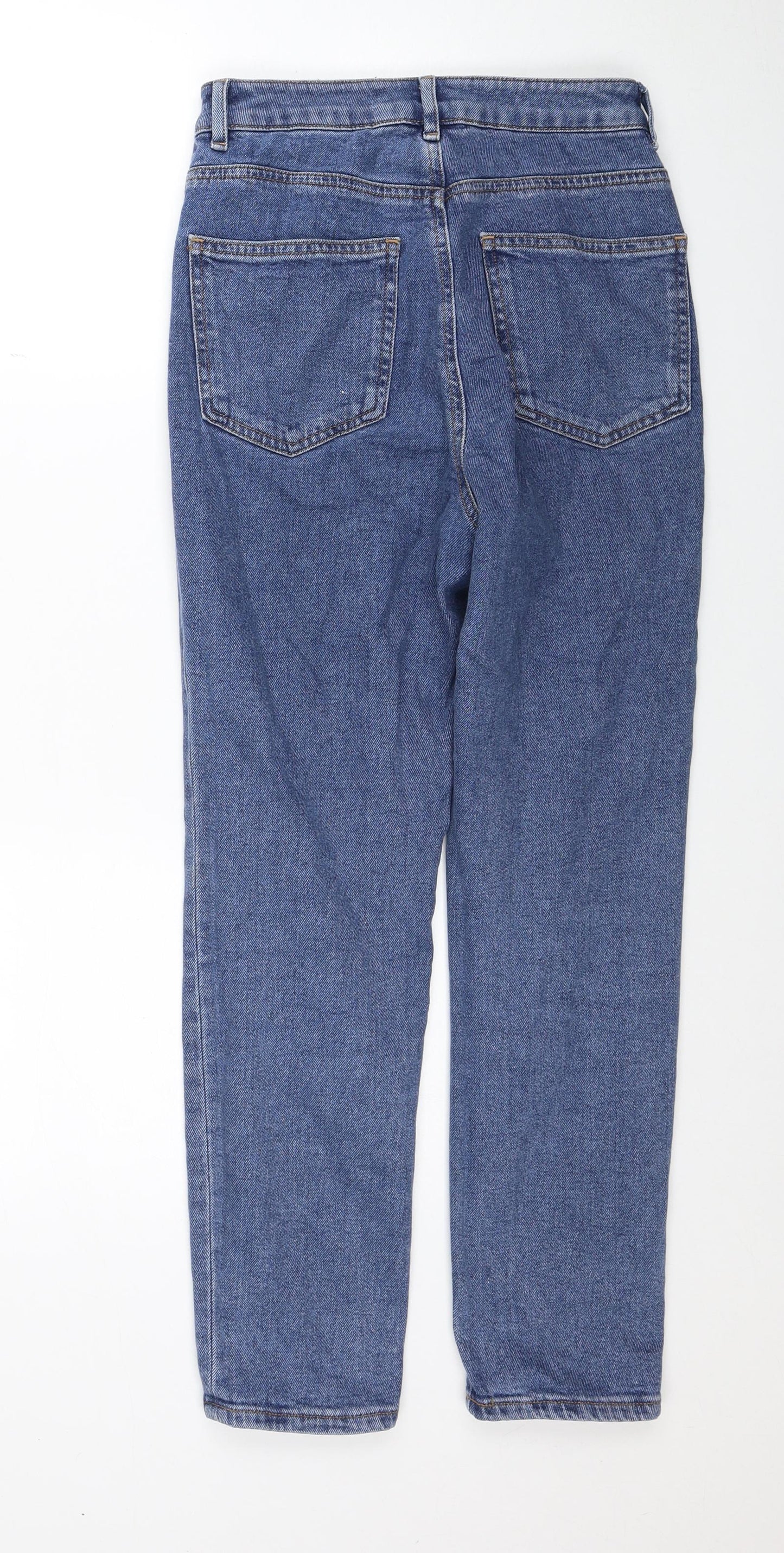 ASOS Womens Blue Cotton Straight Jeans Size 26 in L30 in Regular Zip