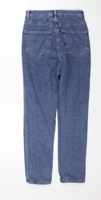 ASOS Womens Blue Cotton Straight Jeans Size 26 in L30 in Regular Zip