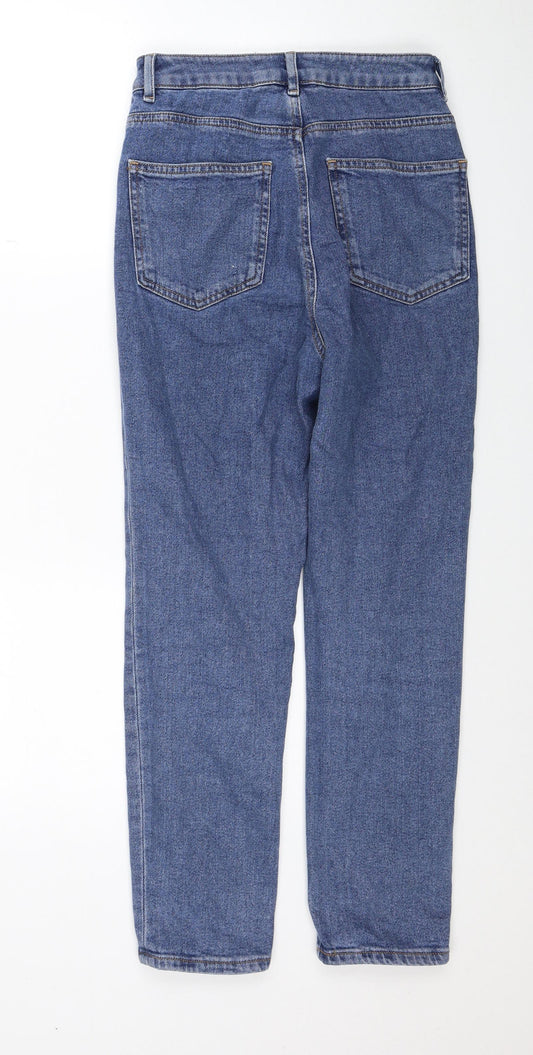 ASOS Womens Blue Cotton Straight Jeans Size 26 in L30 in Regular Zip