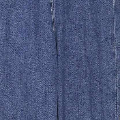 ASOS Womens Blue Cotton Straight Jeans Size 26 in L30 in Regular Zip
