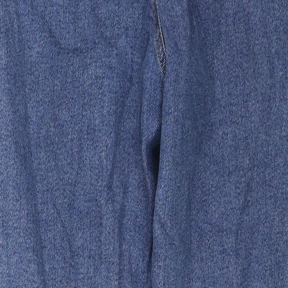 ASOS Womens Blue Cotton Straight Jeans Size 26 in L30 in Regular Zip