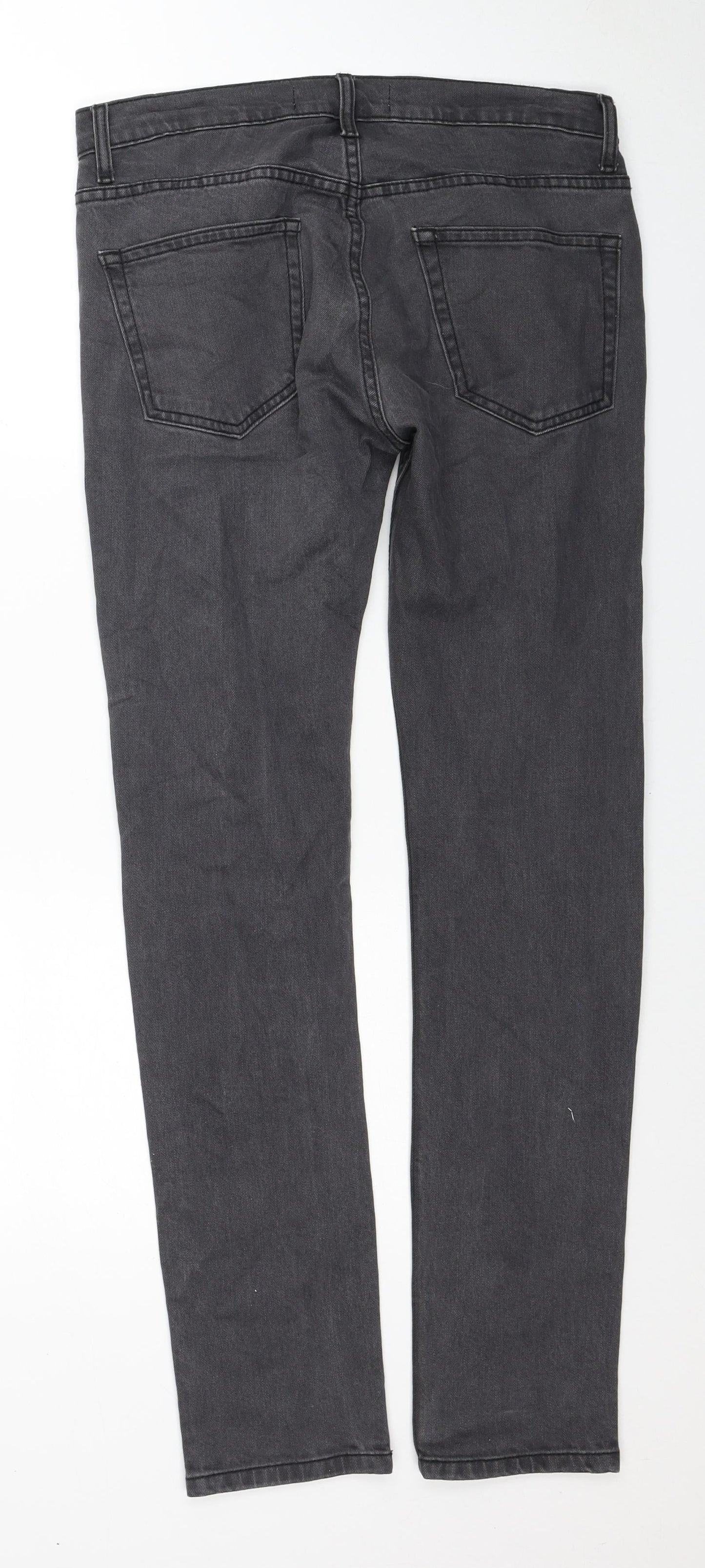 Mens UK Size 30 in Topshop Extra-Slim Fit Skinny Grey Jeans