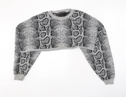 Womens UK Size S Rebellious Grey Pullover Jumper