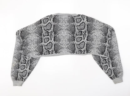 Womens UK Size S Rebellious Grey Pullover Jumper
