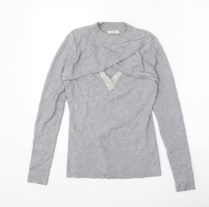 Womens UK Size One Size Enzoria Grey Pullover Jumper