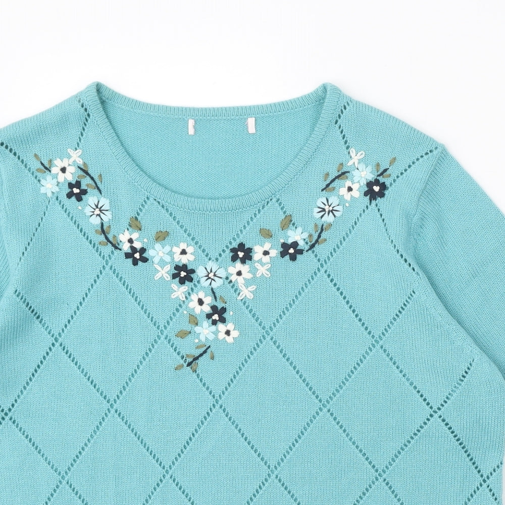 Womens UK Size 16 Julipa Blue Pullover Jumper