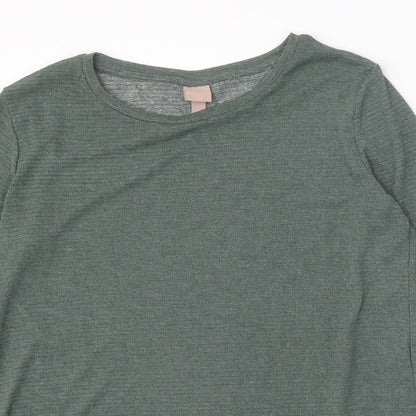 Womens UK Size L H&M Green Pullover Jumper