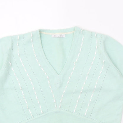 Womens UK Size 14 Berkertex Green Pullover Jumper
