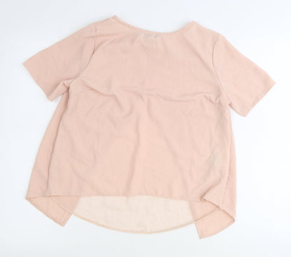 Womens UK Size 8 New Look Pink Basic Blouse