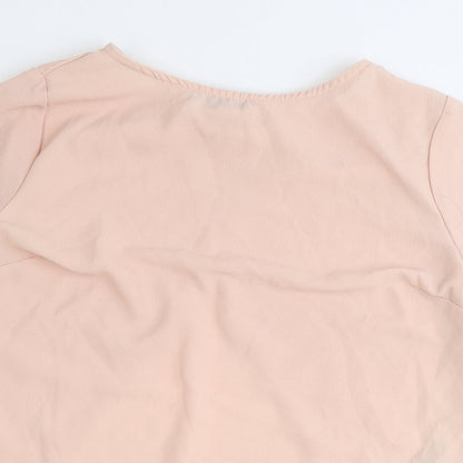 Womens UK Size 8 New Look Pink Basic Blouse