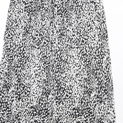 NEXT Womens White Geometric Polyester Maxi Size 8 Off the Shoulder Pullover