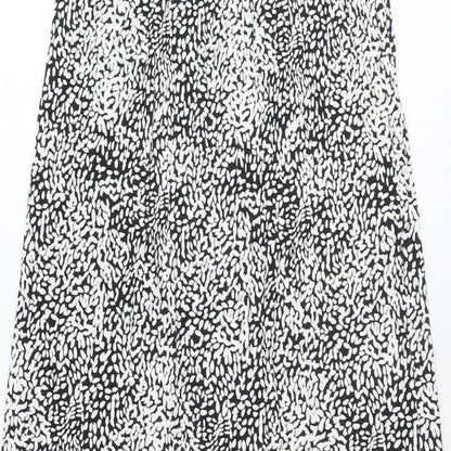 NEXT Womens White Geometric Polyester Maxi Size 8 Off the Shoulder Pullover