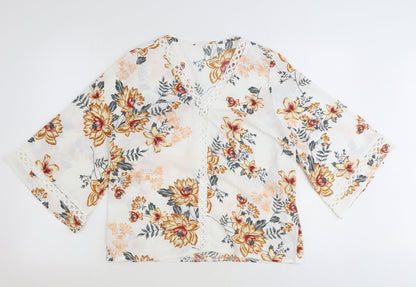 Womens UK Size L Preworn Multicoloured Basic Blouse