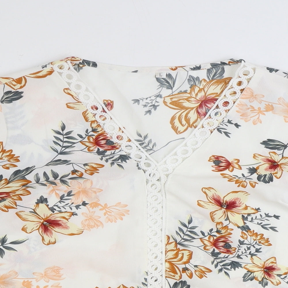 Womens UK Size L Preworn Multicoloured Basic Blouse