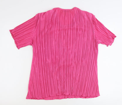 Womens UK Size 16 Kate Lilly Pink Basic Blouse