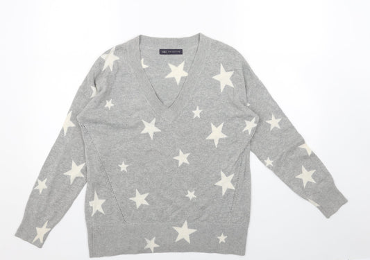 Womens UK Size S Marks and Spencer Grey Pullover Jumper