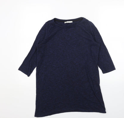 George Womens Blue Round Neck Viscose Pullover Jumper Size 14