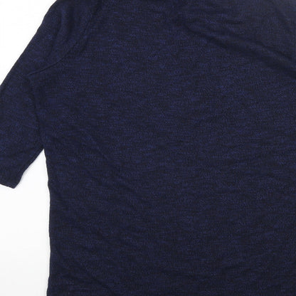George Womens Blue Round Neck Viscose Pullover Jumper Size 14