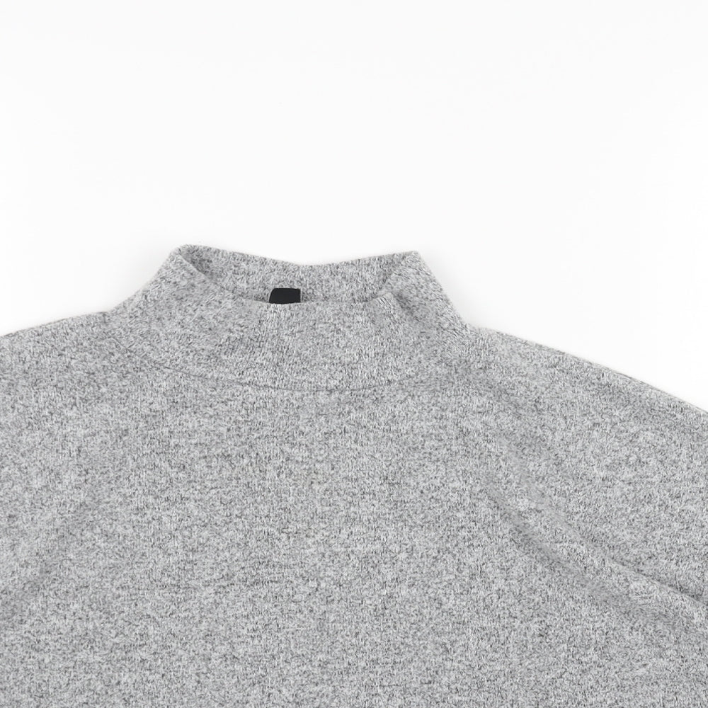 Primark Womens Grey High Neck Polyester Pullover Jumper Size S