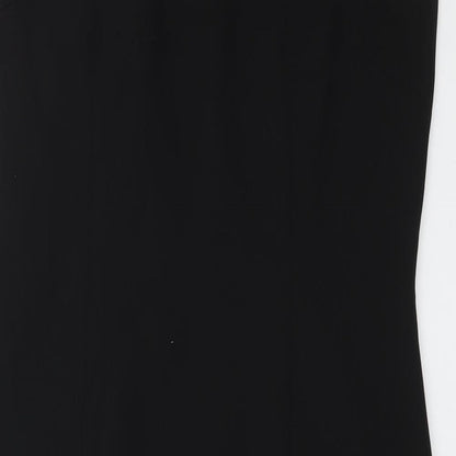Suit Studio Womens Black Polyester A-Line Size 10 Scoop Neck Zip