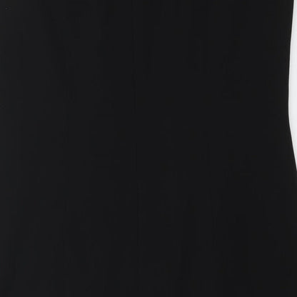 Suit Studio Womens Black Polyester A-Line Size 10 Scoop Neck Zip