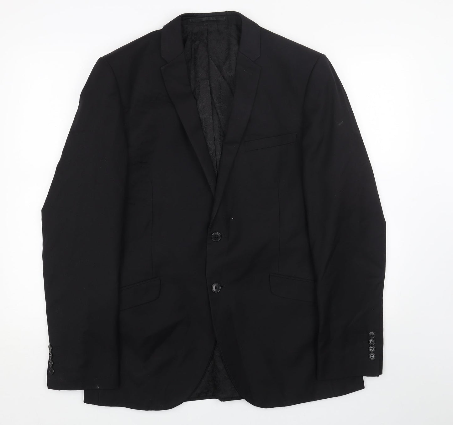 Mens UK Size 40 Paul Costelloe Regular Black Suit Jacket