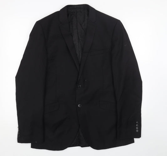Mens UK Size 40 Paul Costelloe Regular Black Suit Jacket