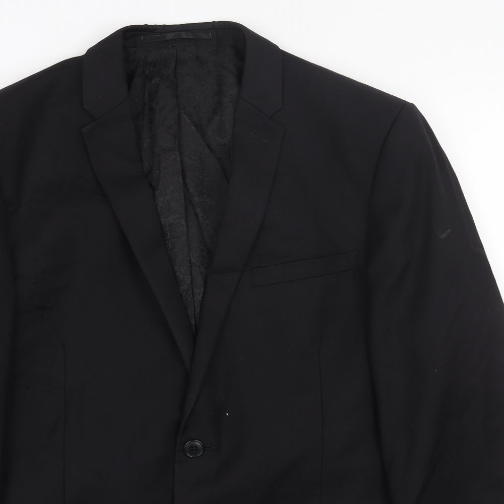 Mens UK Size 40 Paul Costelloe Regular Black Suit Jacket