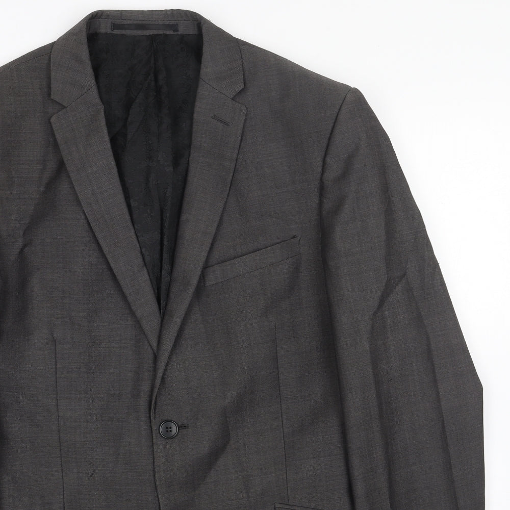 Mens UK Size 38 Paul Costelloe Regular Grey Suit Jacket