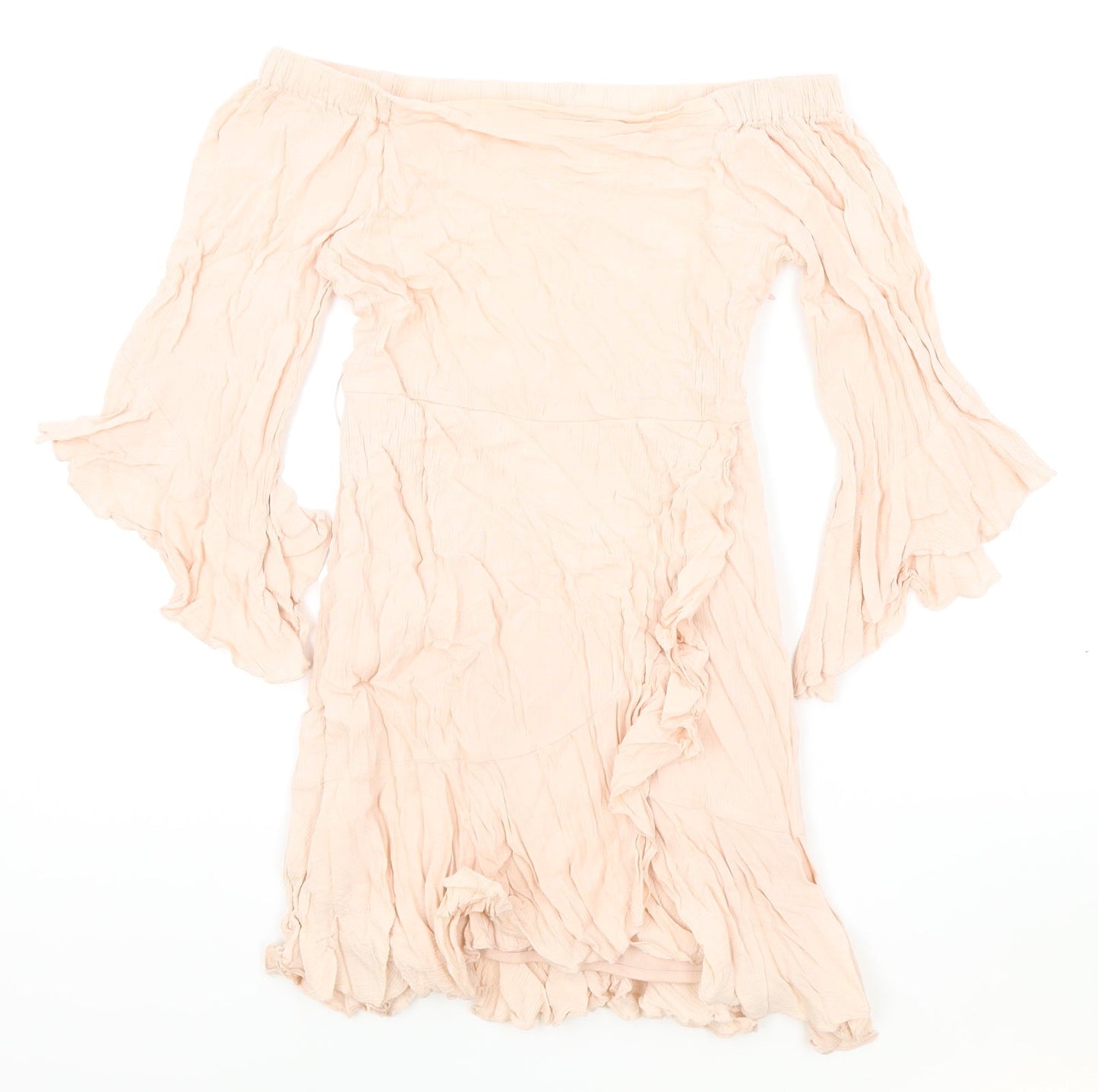 Pull&Bear Womens Pink Polyester Playsuit One-Piece Size S Zip