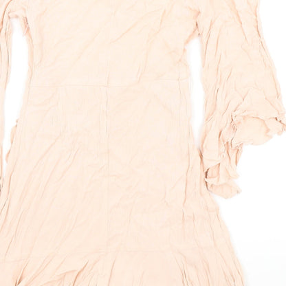 Pull&Bear Womens Pink Polyester Playsuit One-Piece Size S Zip