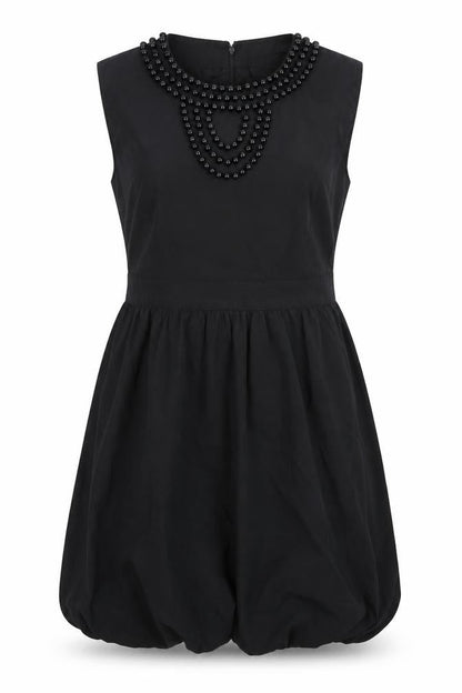 Collen X Womens Black Polyester A-Line Size 12 Round Neck Zip