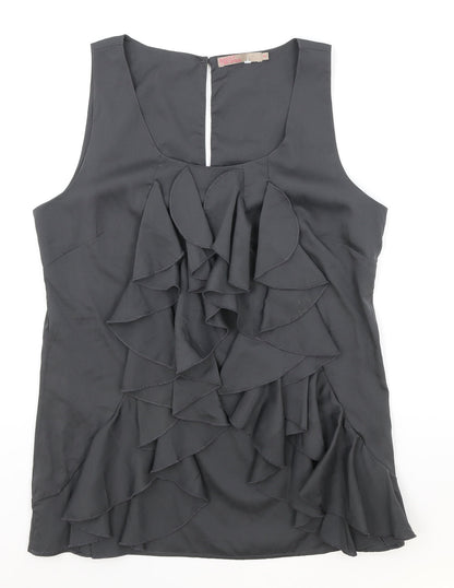 Womens UK Size M Saint Tropez Clothing Grey Basic Tank