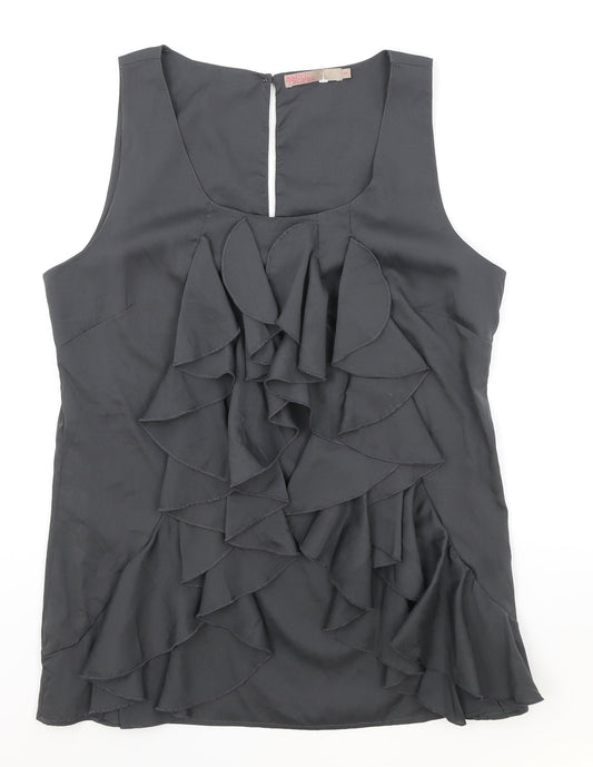 Womens UK Size M Saint Tropez Clothing Grey Basic Tank