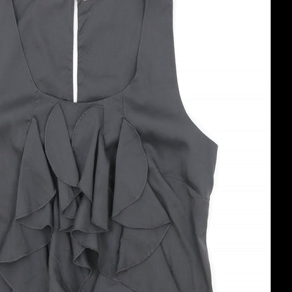 Womens UK Size M Saint Tropez Clothing Grey Basic Tank