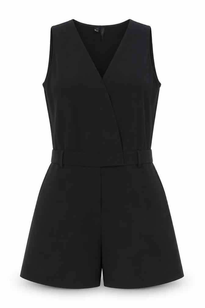 Womens UK Size M Mango One-Piece Black Playsuit