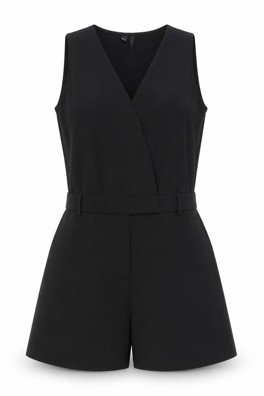 Womens UK Size M Mango One-Piece Black Playsuit