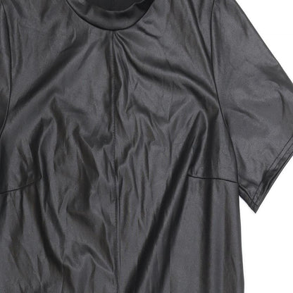New Look Womens Black Viscose A-Line Size 8 Round Neck Pullover