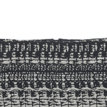 Marks and Spencer Womens Black Geometric Cotton Bandage Skirt Size 8 Zip