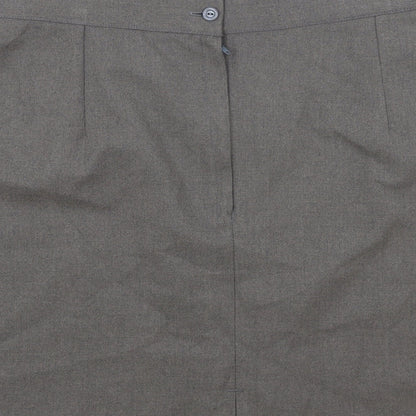 Zeco Womens Brown Polyester Straight & Pencil Skirt Size 8 Zip