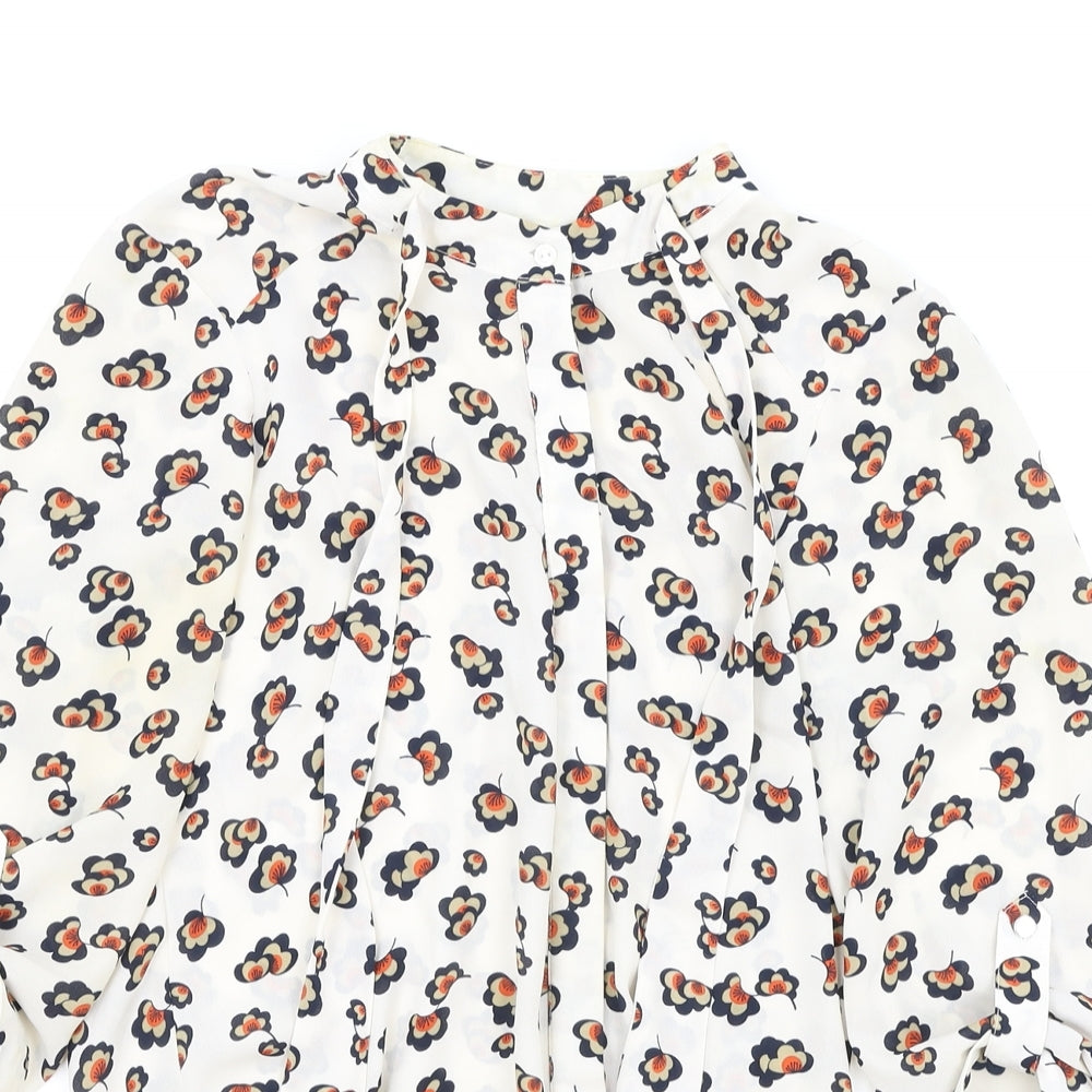 Womens UK Size 8 Dorothy Perkins White Basic Button-Up