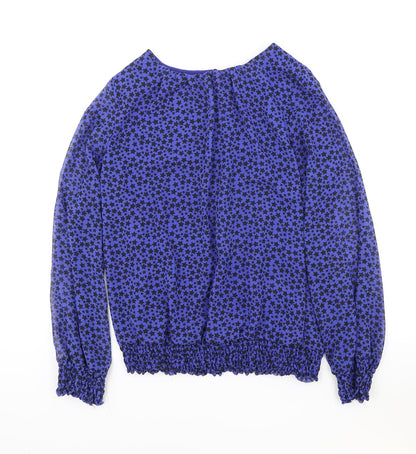 Womens UK Size 12 Wallis Blue Basic Blouse
