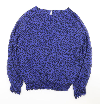 Womens UK Size 12 Wallis Blue Basic Blouse