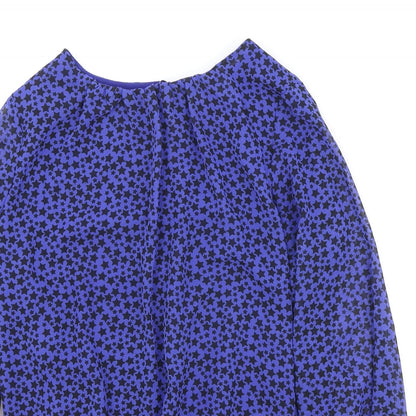 Womens UK Size 12 Wallis Blue Basic Blouse
